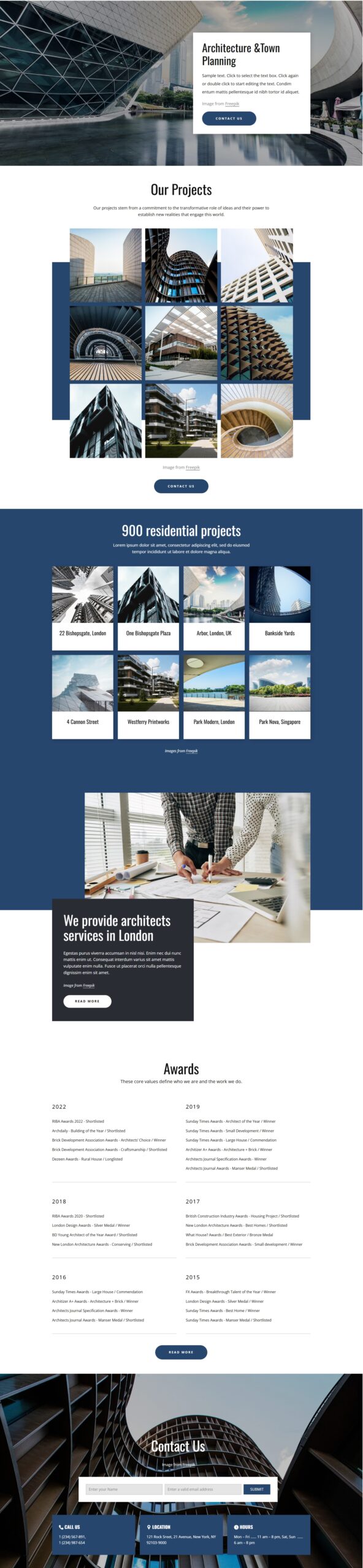 Architecture and Town Planning Website for UrbanVision
