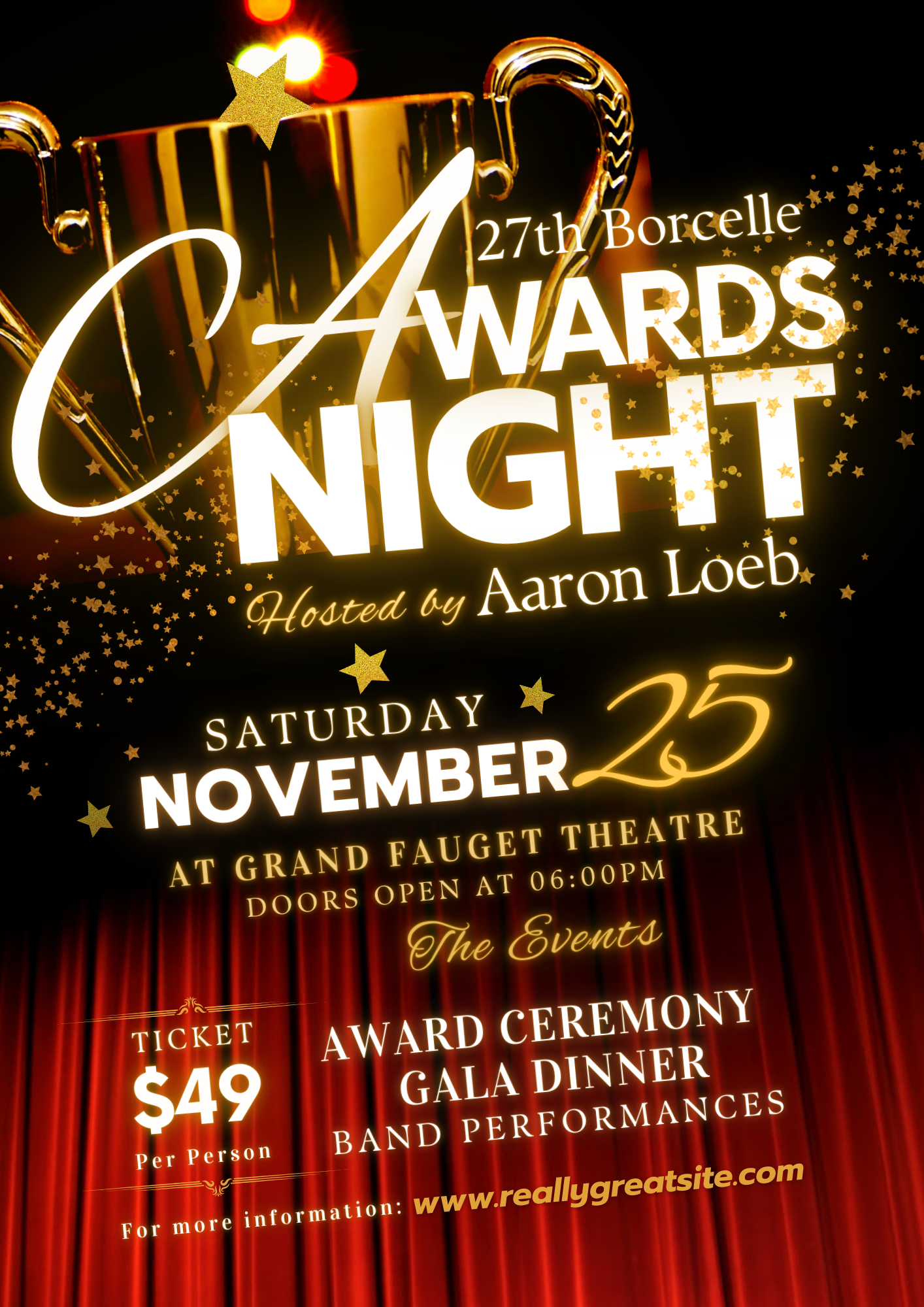 Captivating Awards Night Flyer – Professional Graphic Design Service