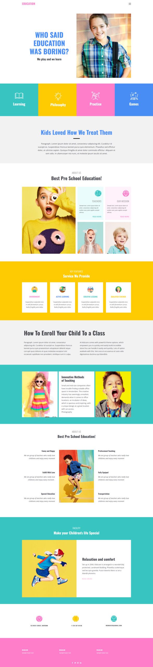 Comprehensive Elementary School Services Website