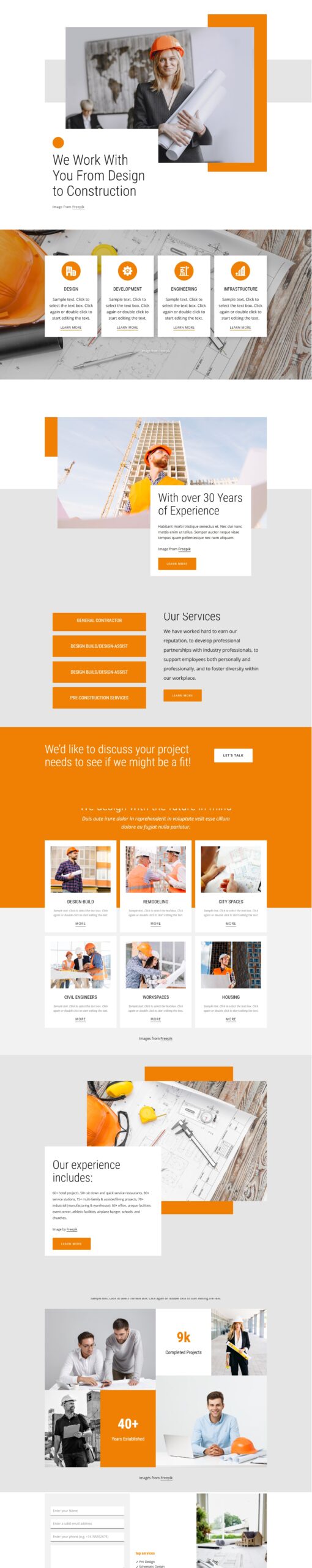 Construction Company Website for Apex Builders