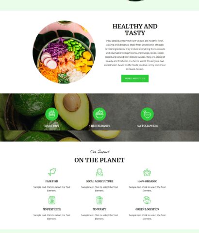 Fresh Healthy and Tasty Food Website for GreenBite