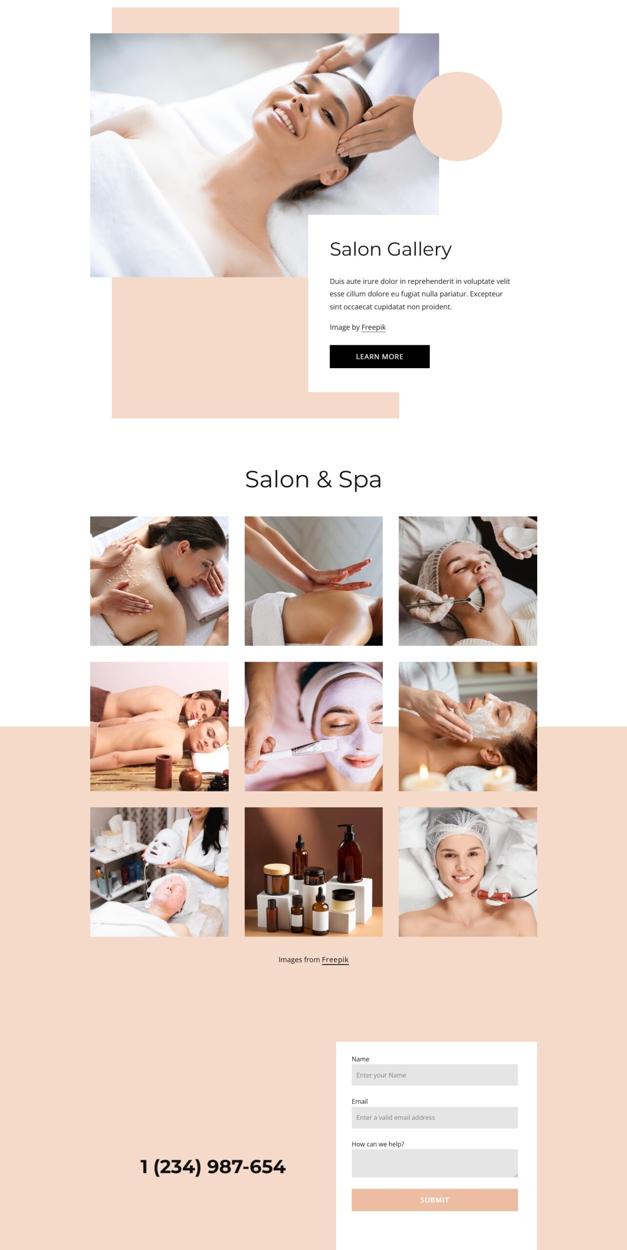 Luxury Beauty Salon and Spa Website