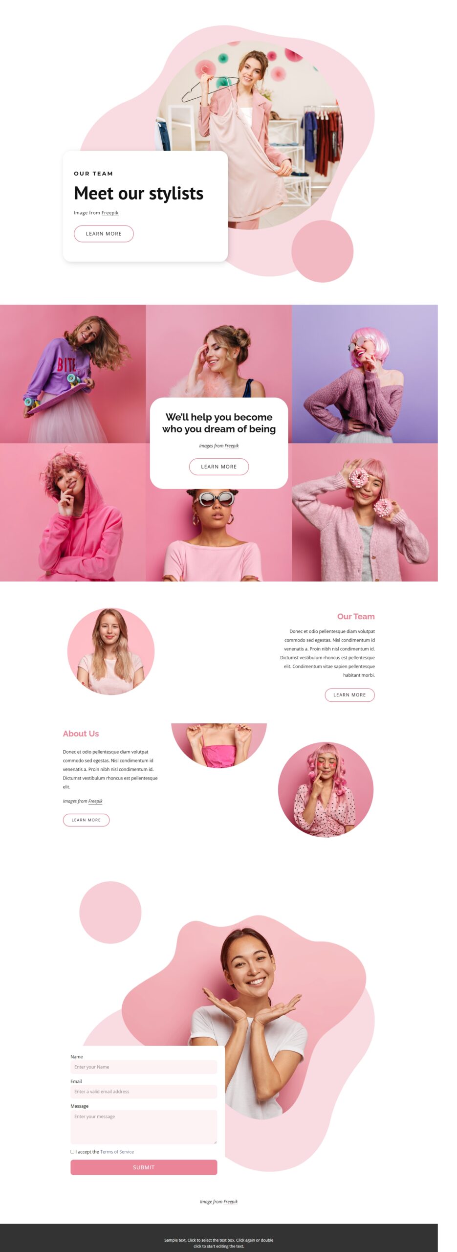 Meet Our Stylists Website for StyleSavvy Boutique