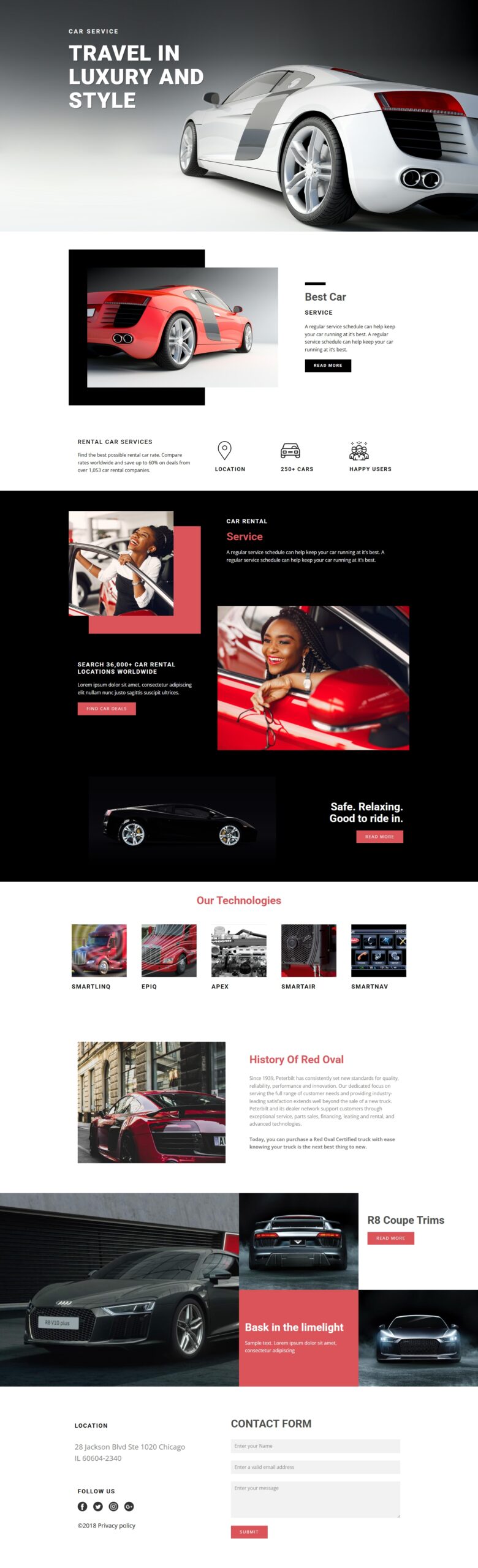 Traveling in Luxury Cars Website for Prestige Rides